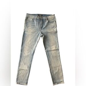 Express Men's Faded Denim Skinny Jeans